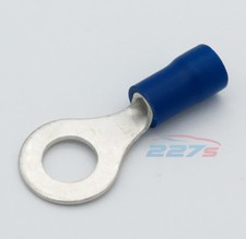 100x Blau Ring Isoliert Crimp