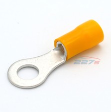 100 x Gelb Ring isoliert Crimp